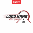 Logo de transportadora baixa resolução antes de vetorizar